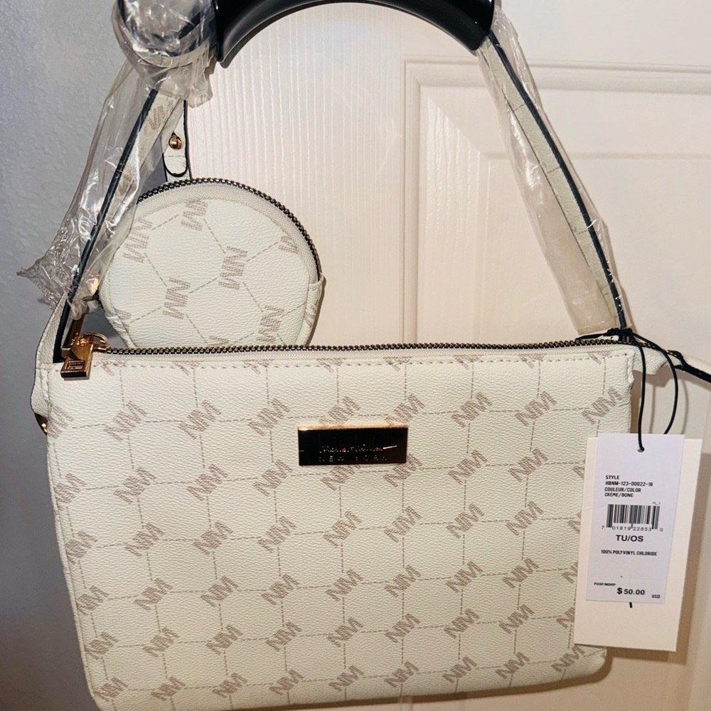 White Nichole Miller Women's Bag with Coin Pouch